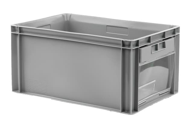 2366851 - Euro Container 600x400x300 - Solid, CH, included drop door on the short side