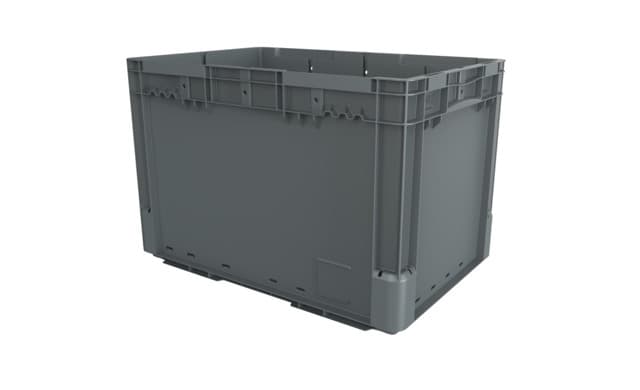 7805011 - SASI Bin 600x400x400 - solid walls and base, noise reduction base, closed handles , drain holes, with bumper, with divider slots