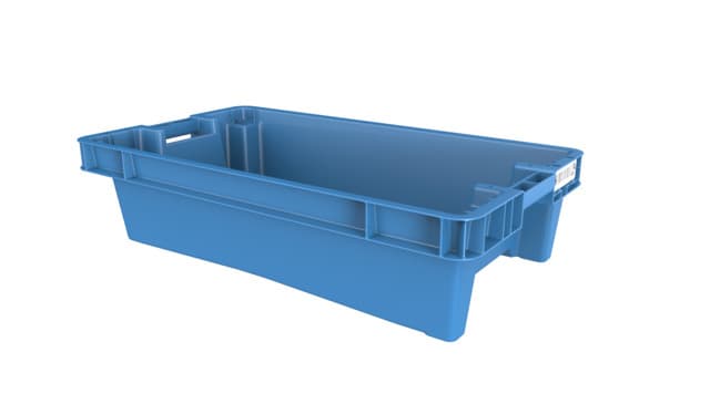 Image Of 9475201 - Fish box 800x450x190  - Solid, base with drain holes and RFID tag
